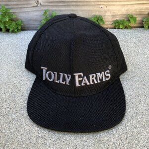 JOLLY FARMS 100% Hemp Snapback Hat Men's Black Adjustable Cap California​​​